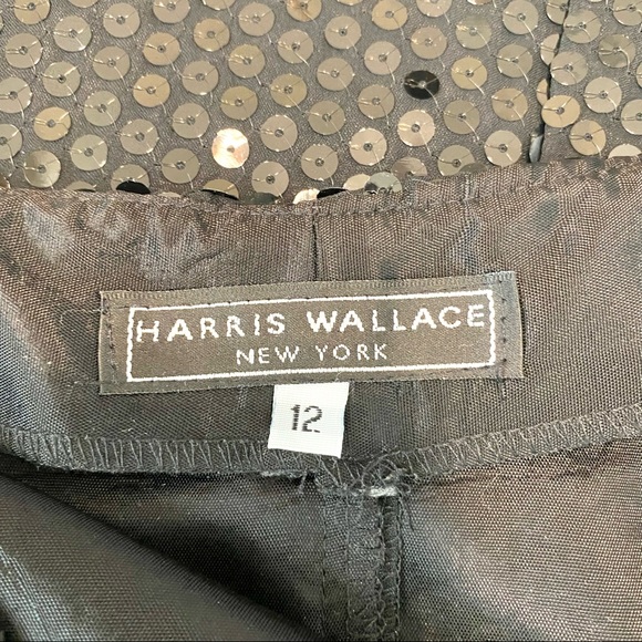 Harris Wallace Black Sequin Pencil Skirt - Picture 8 of 8